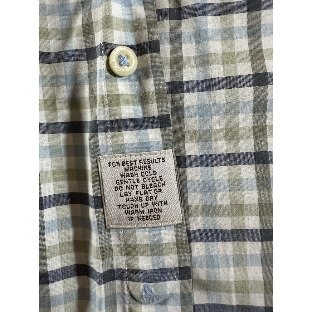 Peter Millar Shirt Adult Medium Green Gingham Plaid Button Down Quality Mens - Picture 5 of 12
